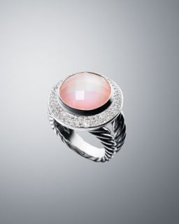 David Yurman 14mm Rose Quartz Cerise Ring   