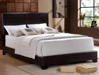 King Size Black Bi Cast Leather Footboard and Headboard King Bed Only