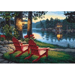 Dimensions Needlecrafts Paintworks Paint By Number, Adirondack Evening