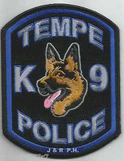 tempe k 9 unit az shoulder police patch fire time