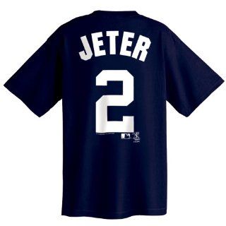   Derek Jeter New York Yankees Name and Number T Shirt, Athletic Navy