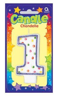 Polka Dot Number 1 Candle: Toys & Games