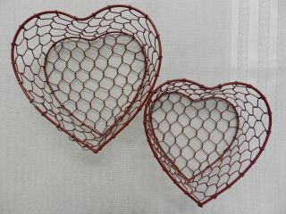 220 Two Heart Wire Baskets