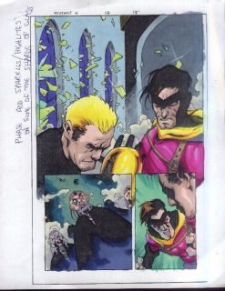 Original x Men Gambit vs Havok Marvel Comic Color Guide Art Mutant x