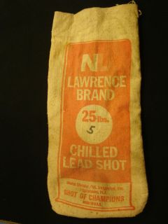 NL Lawrence Brand Chilled Lead Shot Bag Hightstown NJ