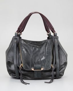 Jimmy Choo Justine Leather Satchel Bag, Large   