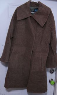 Hilary Radley Wool Alpaca Coat Brown Size 8 WomenS