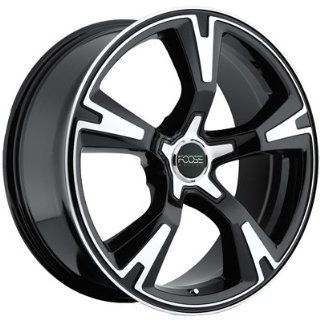 Foose RS 20x8.5 Black Wheel / Rim 5x120 with a 35mm Offset and a 72.60