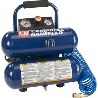 Campbell Hausfeld Oil Free Twin Stack Air Compressor  1 HP 2 Gallon #
