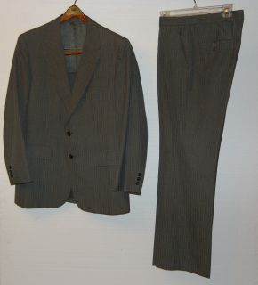 Hickey Freeman Mens Suit Size 40R 36W Executive Gray Was $1500 00 When