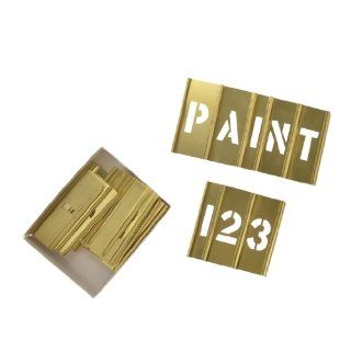Brass Stencil Letter & Number Sets   3 45 pcs set gothic
