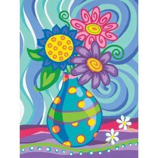 Paint By Number Kit 9 Inch X12 Inch  Funky Flowers Home