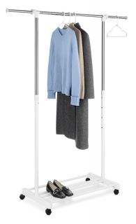  Deluxe Adjustable Garment Rack Laundry Clothes Drying Rack White Hang