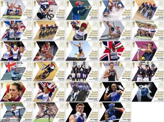 Single London 2012 Gold Medal Winners Stamps 1st Class Olympics Royal