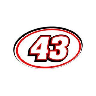 43 Number   Jersey Nascar Racing Window Bumper Sticker  