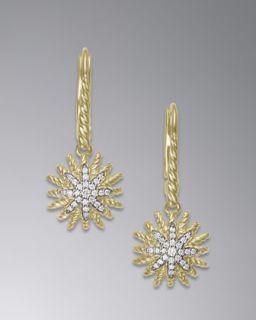 Y19TH David Yurman Starburst Earrings, Pave Diamonds, 12mm