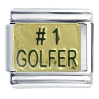 Pugster Number Golfer Gift Italian Charm Pugster Jewelry