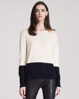 THE ROW Cashmere Colorblock Knit Sweater   