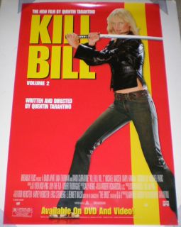Kill Bill 2 DVD Movie Poster 1 Sided Original Rolled 26X40