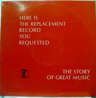 REINER HEIFETZ ORMANDY great men of music tchaikovsky LP Mint  STL 541