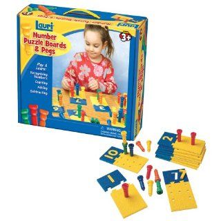 Lauri Toys Number Puzzle Boards and Pegs