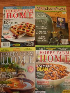 Lot of 3 Hobby Farm Home Magazines 2012 & 1 Mary Janes Farm 2012 Great