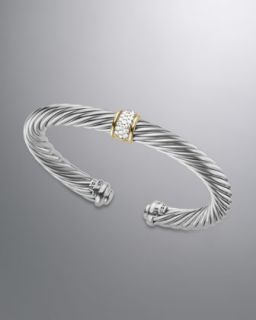 David Yurman Starlight Cuff Bracelet, Pave Diamonds   