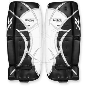 New Reebok Revoke 3000 ice hockey Goal leg pads 24 26 Jr goalie Black