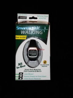 Smart Health Heart Rate Monitor Pedometer Watch Step Counter Unisex #