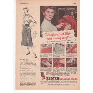 Scotch Brand Cellophane Tape Tricks For Sewing 1950 Farm