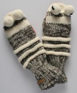 Delux Knitwear Mittens Snake Sock Mitts in Gray