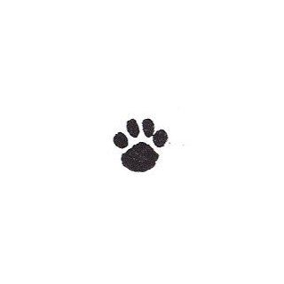 Dog Rubber Stamp   Paw Print   (Tiny) Size: 1/4 Wide X 1
