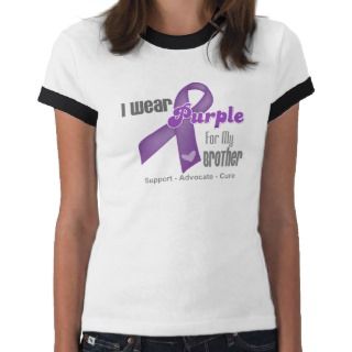 Wear a Purple Ribbon For My Brother T Shirt 