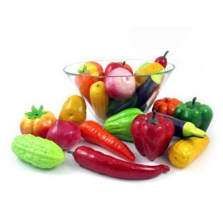 Set of 24 Realistic Artificial Vegetables Play Food Set