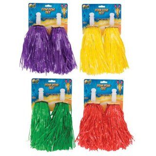 Rainbow Glitz Pom Pom Set (Colors Will Vary) 1 Pair [Toy