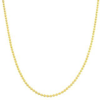  Gold 0.8 mm Shiny Bead Ball Chain (16 Inch) Jewelry 
