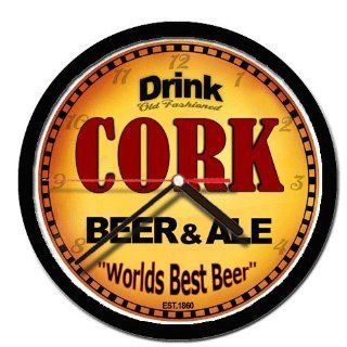 CORK beer and ale cerveza wall clock: Everything Else