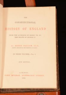  History of England Henry Hallam New Edition Scarce