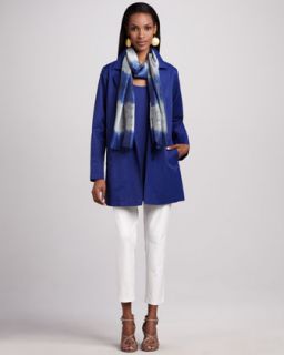 Nylon Cotton Jacket, Silk Jersey Tunic, Silk Shibori Scarf & Slim