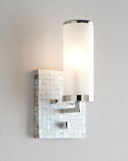 H6TD8 Regina Andrew Design Square Mother of Pearl Wall Sconce