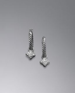 Y0JEG David Yurman Confetti Hoop Earrings, Pave Diamond