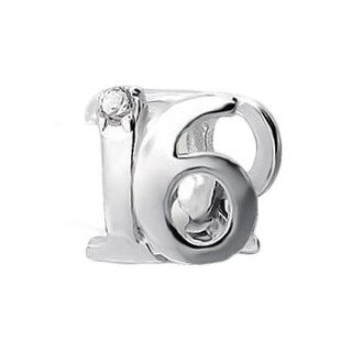 .925 Sterling Silver Number 16 Sixteen 16th Birthday