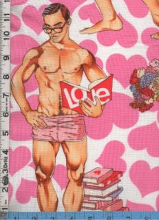Fabric Henry Look of Love Male PINUPS Valentine Hunks W