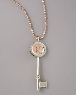 Heather Moore Rose Gold Chain & Personalized Small Oval Key Charm
