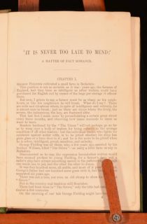 1857 It Is Never Too Late To Mend Charles READE Romance Novel Play