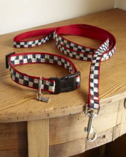 mackenzie childs courtly check pet collar leash $ 32 48