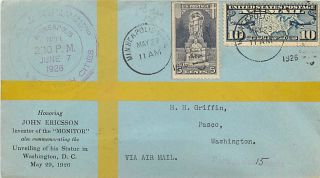628 Ericsson First Day Cover   First Herbert H. Griffin