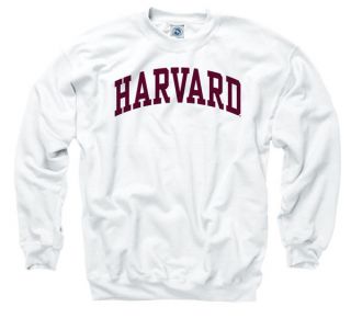Harvard Crimson White Arch Crewneck Sweatshirt