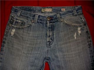 MEK Harwick Bootcut Mens Jeans Distressed Denim Size 38x34
