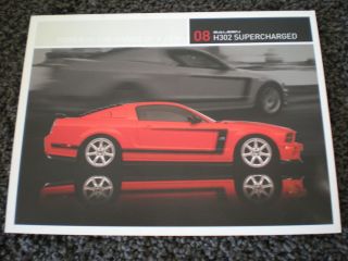  H302 SUPERCHARGED HERITAGE MUSTANG BROCHURE FORD COBRA SHELBY BOSS GT